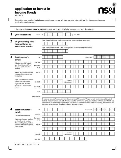 national savings and investment bonds