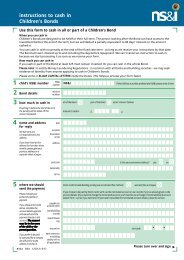 Download the Children's Bond cashing in form - National Savings ...