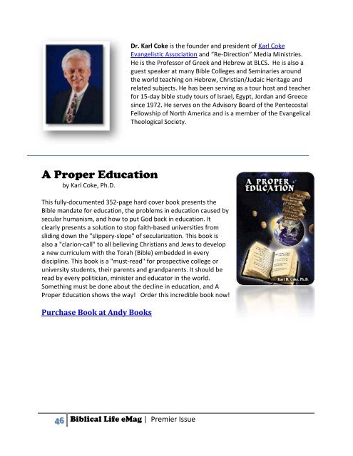 Biblical Life eMag - Biblical Life College & Seminary