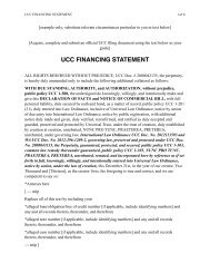 UCC FINANCING STATEMENT - Hearthaware