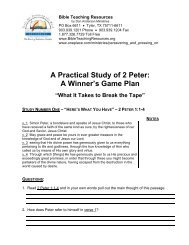 A Practical Study of 2 Peter - Bible Teaching Resources