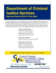 Department of Criminal Justice Services - Central Virginia ...