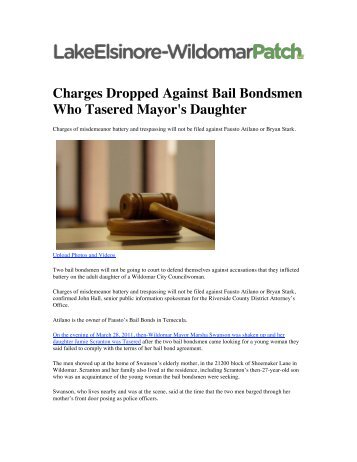 Charges Dropped Against Bail Bondsmen Who Tasered Mayor's ...