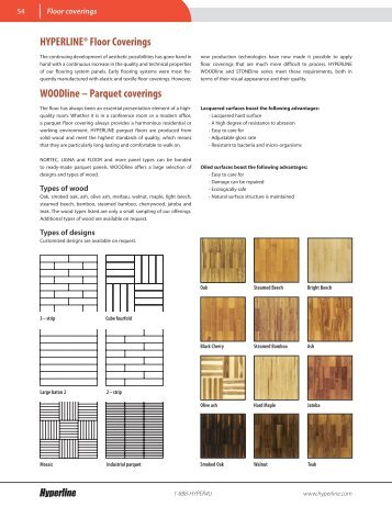 WOODline – Parquet coverings HYPERLINE® Floor Coverings