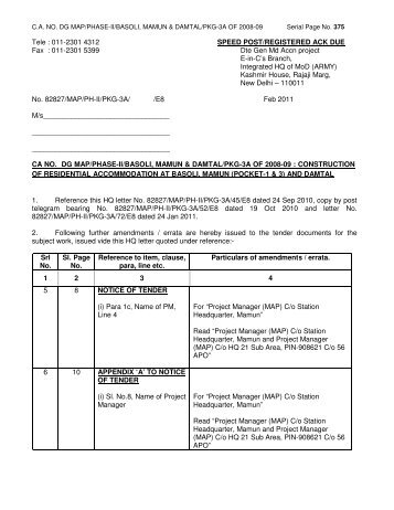 Tele : 011-2301 4312 SPEED POST/REGISTERED ACK ... - DG MAP