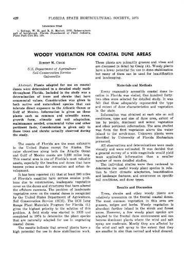 woody vegetation for coastal dune areas - Florida State Horticultural ...
