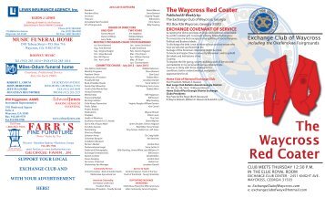 The Waycross Red Coater - Exchange Club of Waycross