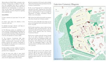 Lakeview Cemetery Diagram - Town of Wayland