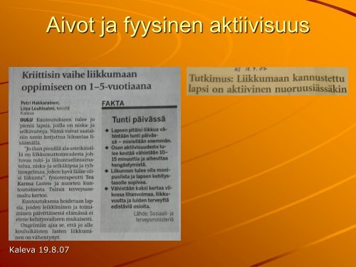 Miksi aivot hyötyvät liikunnasta? - YTHS