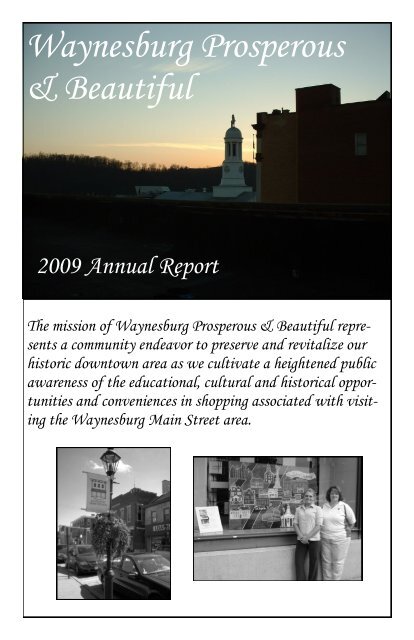 to download the 2009 Annual Report - Waynesburg Prosperous ...
