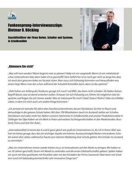 Das Interview Mit Dietmar O Bocking Als Pdf Projektfabrik