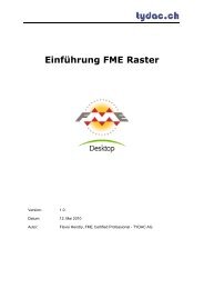 Einführung FME Raster - Tydac AG