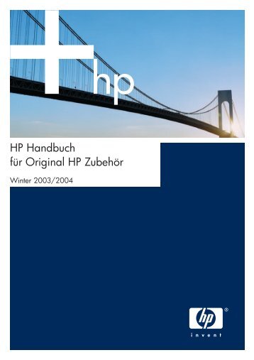 HP Handbuch für Original HP Zubehör - bei www.tonershop.ch