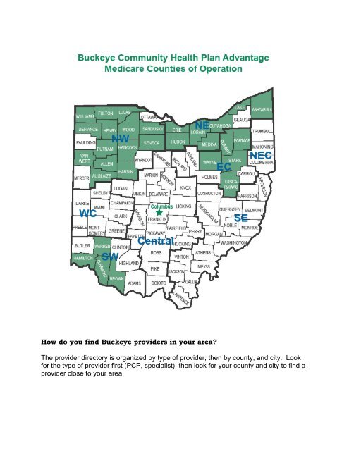 SW Region Provider Directory - Medicare Advantage - Buckeye ...