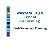 Wayzata High School Counseling - Wayzata Public Schools