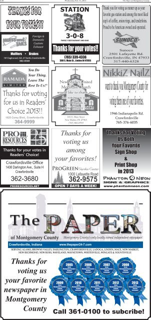 Readers - The Paper of Montgomery County