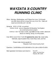 Summer XC Clinic and Registration Form - Wayzata-xc.org