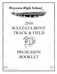 2010 Preseason Booklet - Wayzata Public Schools