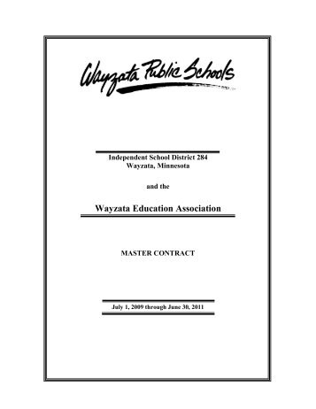09-11 WEA Contract - Wayzata Public Schools