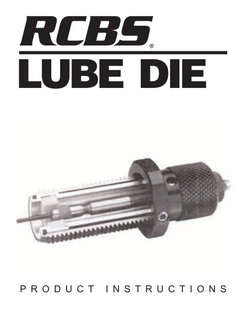 Rcbs Lube Die Chart