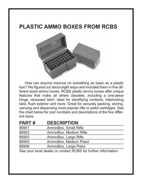 Lube Die Instructions - RCBS