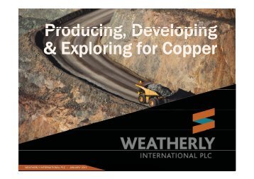 Livingstone Presentation - Weatherly International PLC