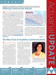 Read about - American Academy of Actuaries