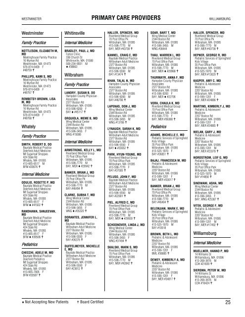 HNE Provider Directory - Mercy Medical Center