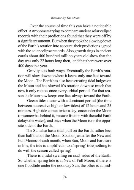 Predicting Weather By The Moon - Xavier University Libraries