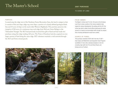 Annual Report 2010 - Simsbury Land Trust