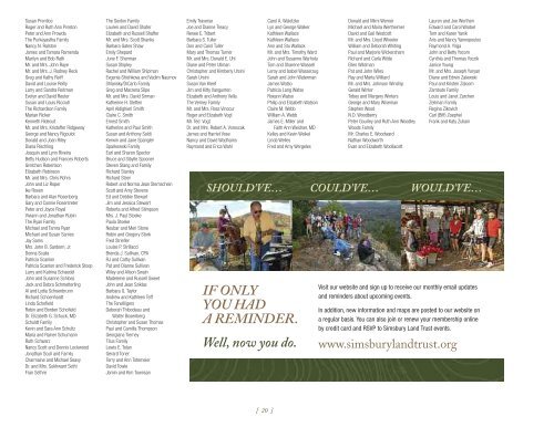 Annual Report 2010 - Simsbury Land Trust