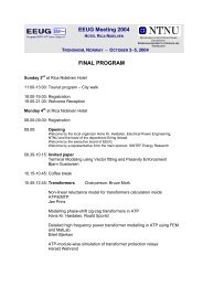 EEUG Meeting 2004 FINAL PROGRAM - NTNU