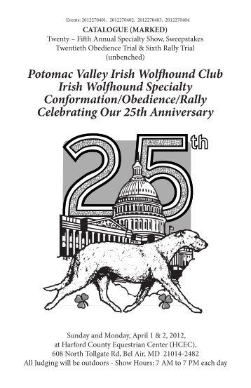 marked catalog - Potomac Valley Irish Wolfhound Club