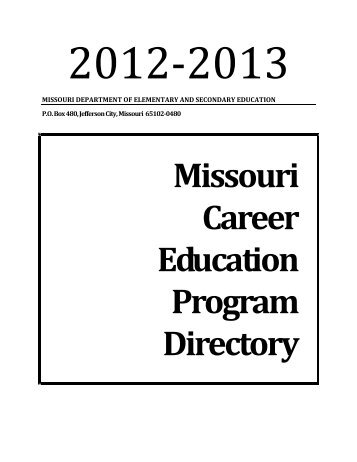 Missouri Career Education Program Directory - Missouri Department ...