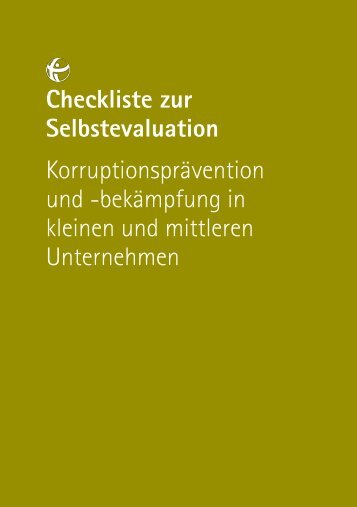 Checkliste zur Selbstevaluation - Transparency International Schweiz