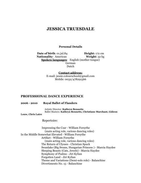 Jessie Resume.pages - Jessica Truesdale