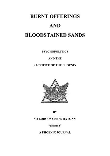 BURNT OFFERINGS AND BLOODSTAINED SANDS - Webs