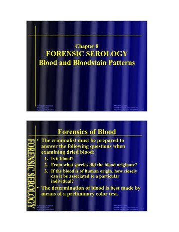 Bloodstain Patterns - Mr. Catt's Class