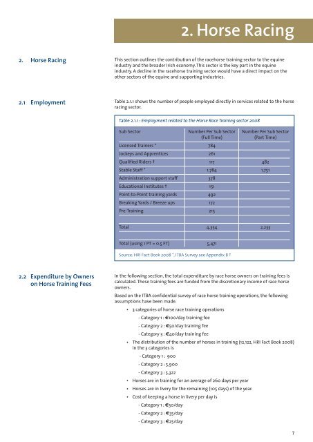 Analysis of the economic impact of the Irish Thoroughbred ... - Itba.info