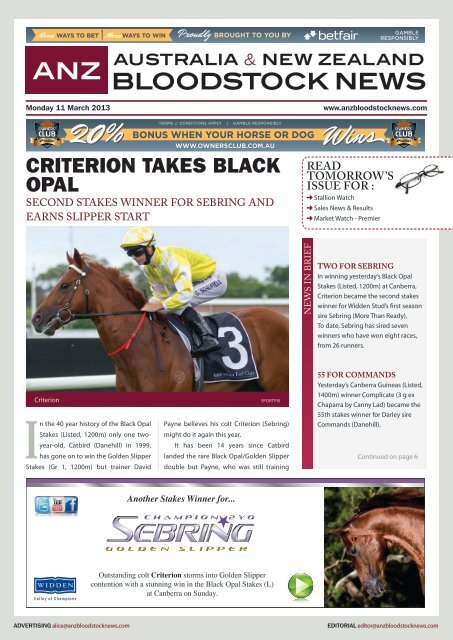 new zealand bloodstock news anz - Anzbloodstocknews.com