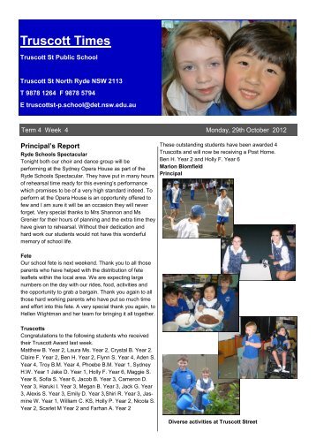 Truscott Times - Truscott Street Public School