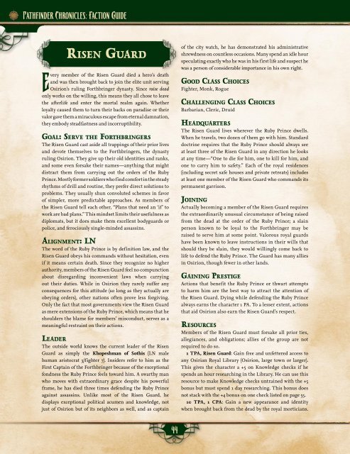 Pathfinder Chronicles - Faction Guide (oef).pdf - WORLDWAKE