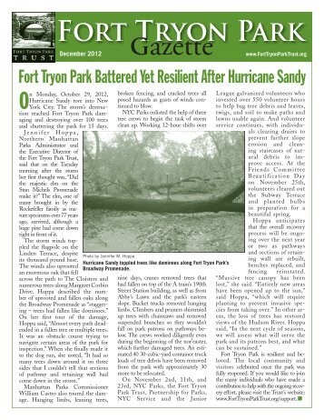 Friends Committee Gazette, December 2012 - Fort Tryon Park Trust