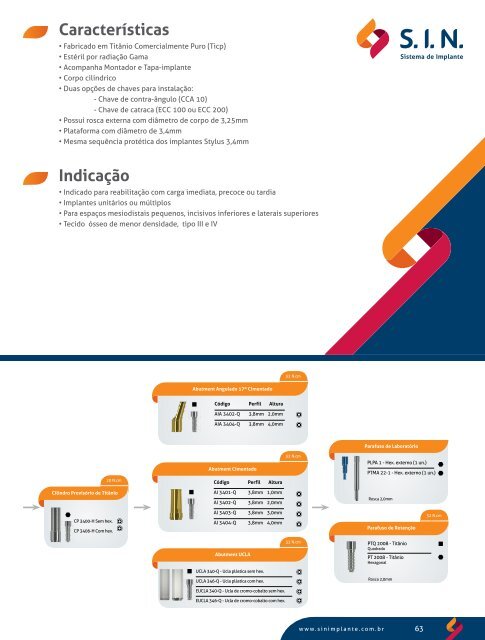 Catálogo de Produtos 2012 - SIN