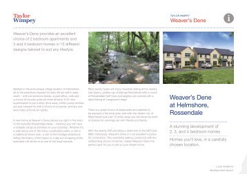 Weaver's Dene at Helmshore, Rossendale - Taylor Wimpey