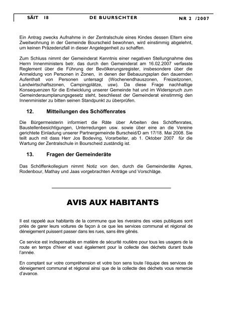 Info Blat 02-2007 - Bourscheid