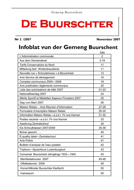 Info Blat 02-2007 - Bourscheid