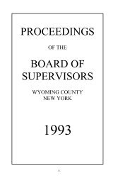 1993 Combined Journal of Proceediings - Wyoming County