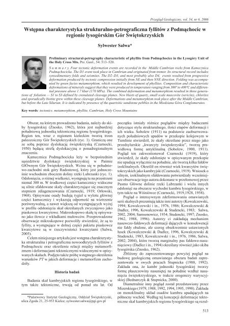 Preliminary structural-petrography characteristic of phyllite from ...