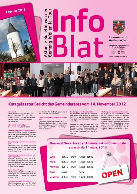 Aktuelle Bulletin vun der Gemeng WeilerlaTour